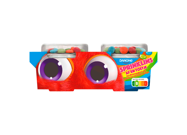 Danone Af & Toetje Sprinklins Yoghurt Aardbei
