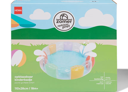 inflatable children's pool 110x28cm rainbow