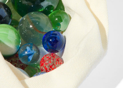 marbles in bag - 62 pieces