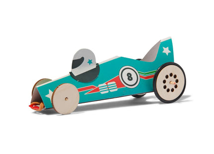 rubber band racers knutselpakket- 3 stuks