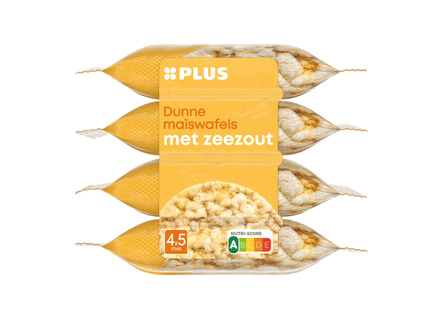Maiswafels zeezout portie
