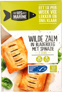 Vis Marine Wilde Zalm in bladerdeeg met spinazie