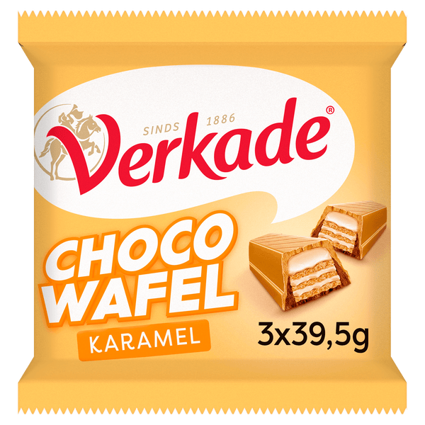 Verkade Chocowafel karamel 3-pack