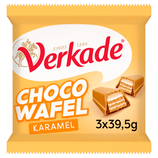 Verkade Chocowafel karamel 3-pack