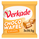 Verkade Chocowafel karamel 3-pack