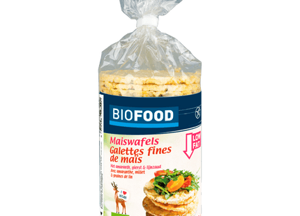 Biofood Maiswafels met lijnzaad bio