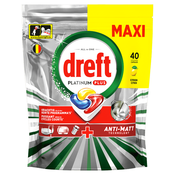 Dreft Platinum Geschirrspülkapseln Zitrone