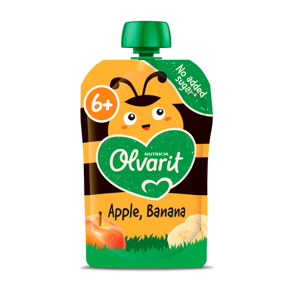 Olvarit 6+ months Squeeze Fruit Apple Banana