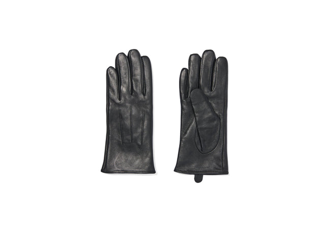 dames handschoenen met touchscreen leer zwart
