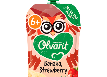 Olvarit 6+mnd Knijpfruit Banaan Aardbei