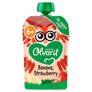 Olvarit 6+mnd Knijpfruit Banaan Aardbei