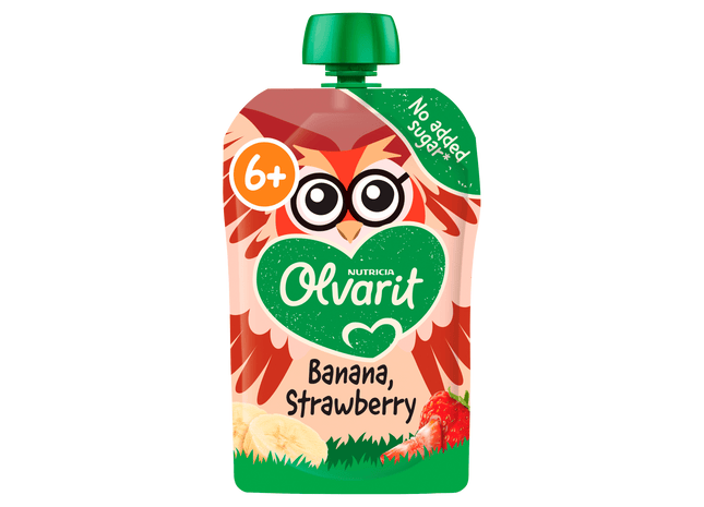 Olvarit 6+mnd Knijpfruit Banaan Aardbei