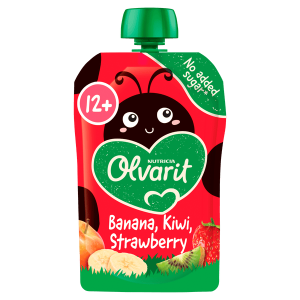 Olvarit 12+ months Squeeze Fruit Banana Kiwi Strawberry