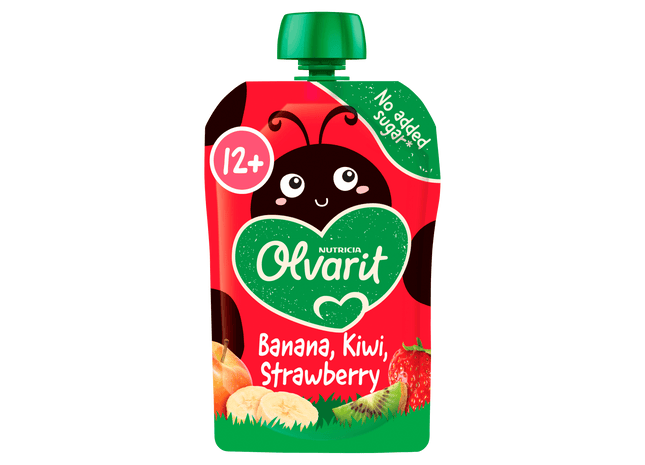 Olvarit 12+mnd Knijpfruit Banaan Kiwi Aardbei
