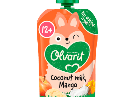 Olvarit 12+months Squeezable Fruit Coconut Milk Mango