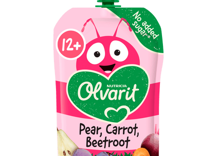 Olvarit 12+ months Squeeze fruit Pear Carrot Beet