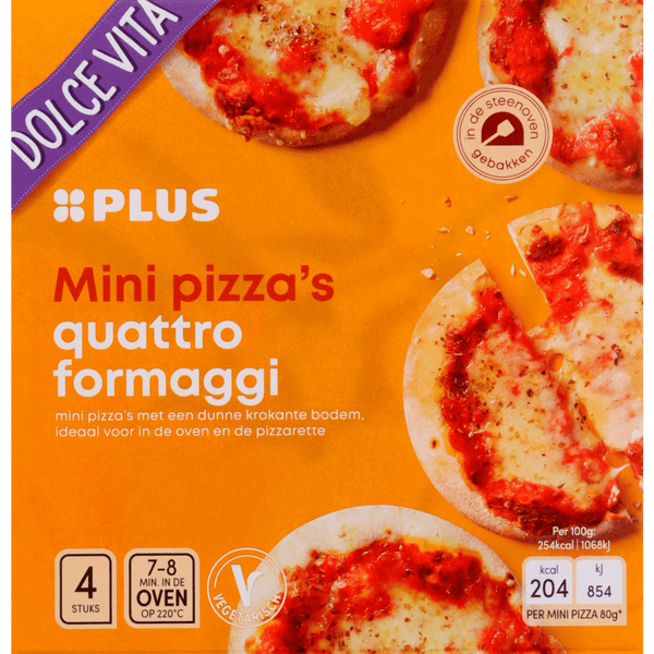 Mini pizza quattro formaggi