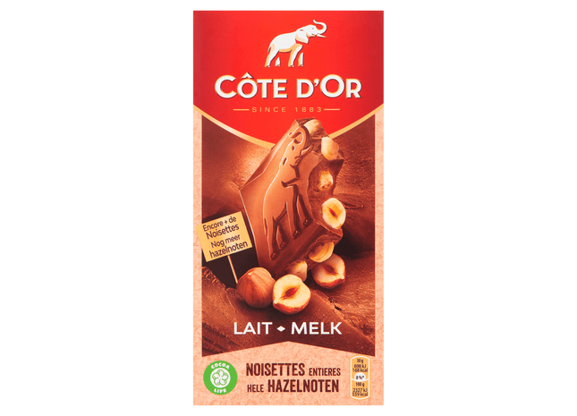 Côte d'Or Chocoladereep Melk Hele Hazelnoten