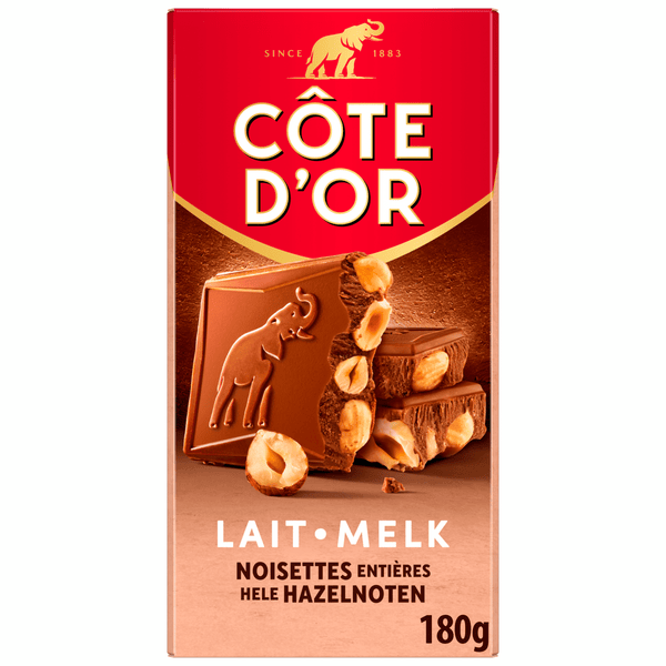 Côte d'Or Chocoladereep Melk Hele Hazelnoten