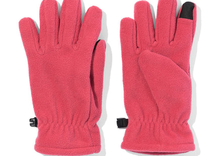 kinderhandschoenen met touchscreen fleece roze