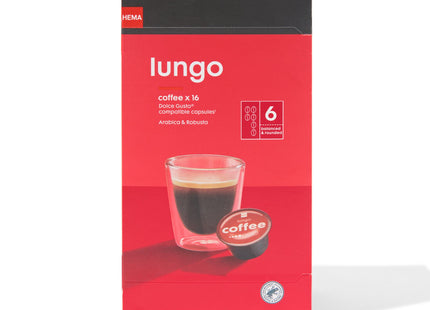 coffee cups lungo - 16 pcs