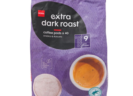koffiepads extra dark roast - 40 stuks