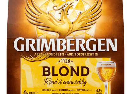 Grimbergen Blond abbey beer bottle