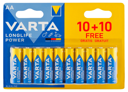 Varta Longlife AA batterijen 10+10