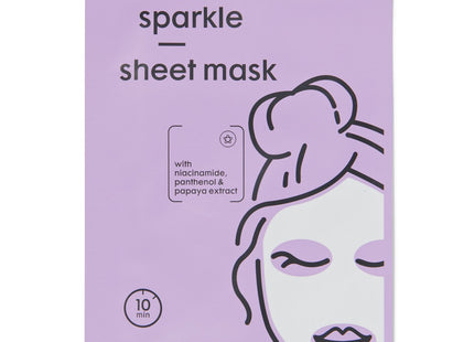 sheet face mask sparkle