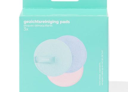 gezichtsreinings pads - 3 stuks