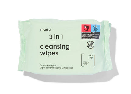 3 in 1 micellar cleansing wipes - 25 pcs