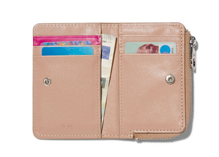 wallet snap/zipper taupe 8.5x12