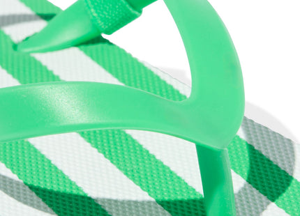 children's flip flops stripes green