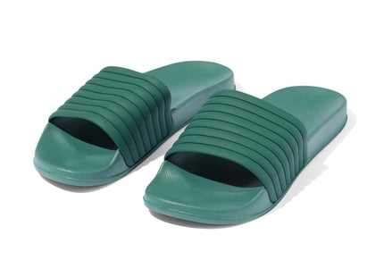 children's bath slippers with army green ribbed waistband