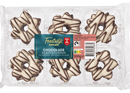 Feestelijk  Chocolade kerststerren wit