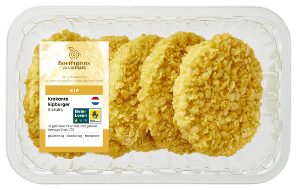 Boerentrots Krokante kipburger 5 stuks