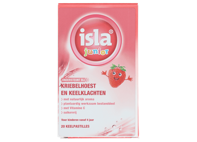 Isla Junior aardbei keelpastille