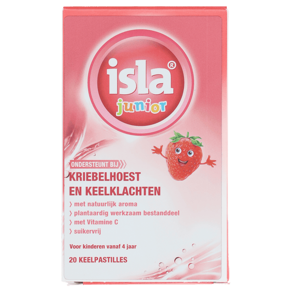 Isla Junior strawberry throat lozenges
