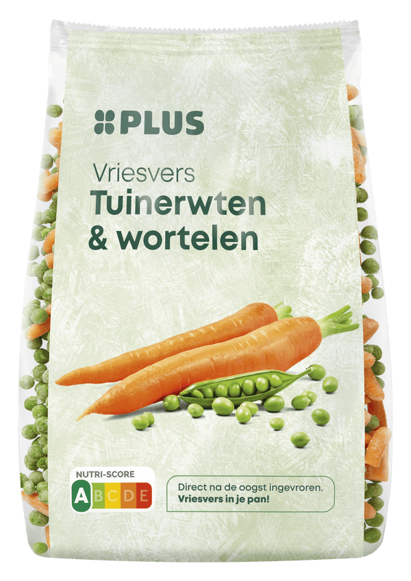 Garden peas and carrots