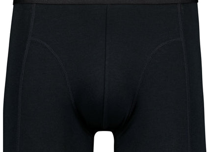 long men's boxers soft cotton - 2 pieces black