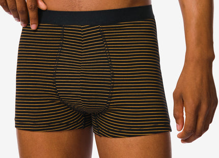 korte heren boxers katoen stretch zigzag - 3 stuks zwart  Dutchshopper