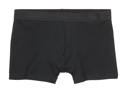 men's boxers short real lasting cotton - 2 pieces black