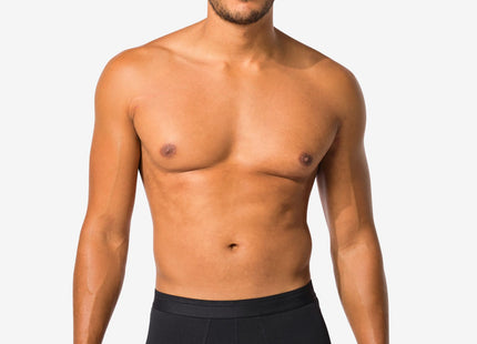 men's boxers short real lasting cotton - 2 pieces black