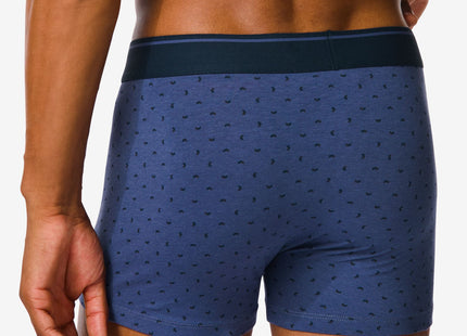 korte heren boxers met bamboe long lasting grafisch - 2 stuks blauw  Dutchshopper