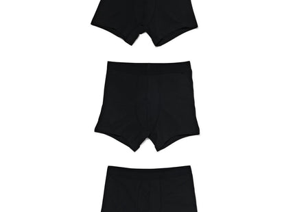 men's boxers long - 3 pieces black