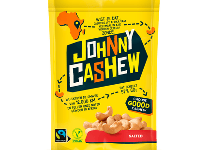 Johnny Cashew Gebrand Gezouten 100g