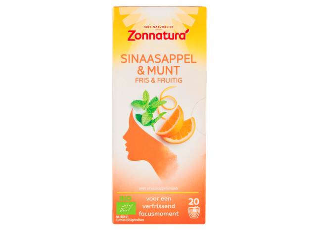 Zonnatura Thee Sinaasappel & Munt Fris & Fruitig