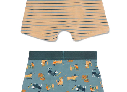 children's boxers cotton stretch dogs - 2 pieces brown
