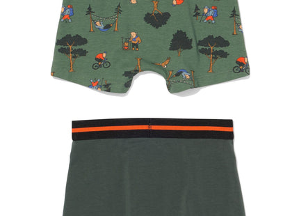 kinder boxers stretch katoen - 2 stuks groen