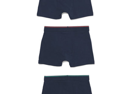 children's boxers cotton/stretch - 3 pieces blue